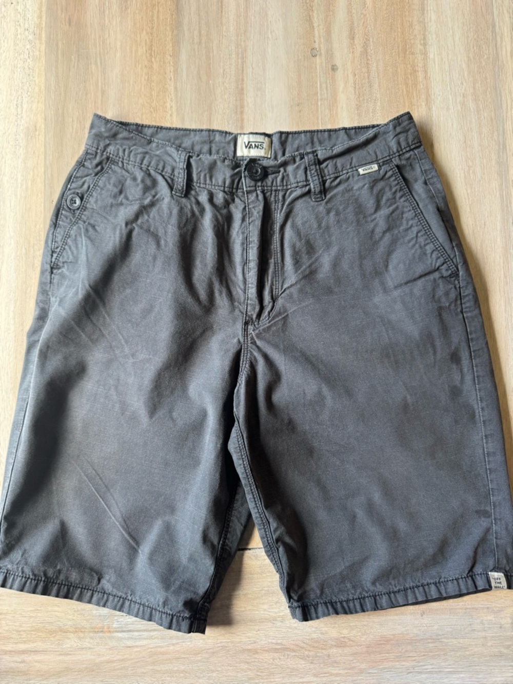 Vans Men's 28 Dark Gray Flat Front Shorts